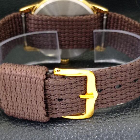 Vintage 1971 Montine Of Switzerland  Manual Mens Gold Watch W/Cloth Strap - Picture 2 of 9